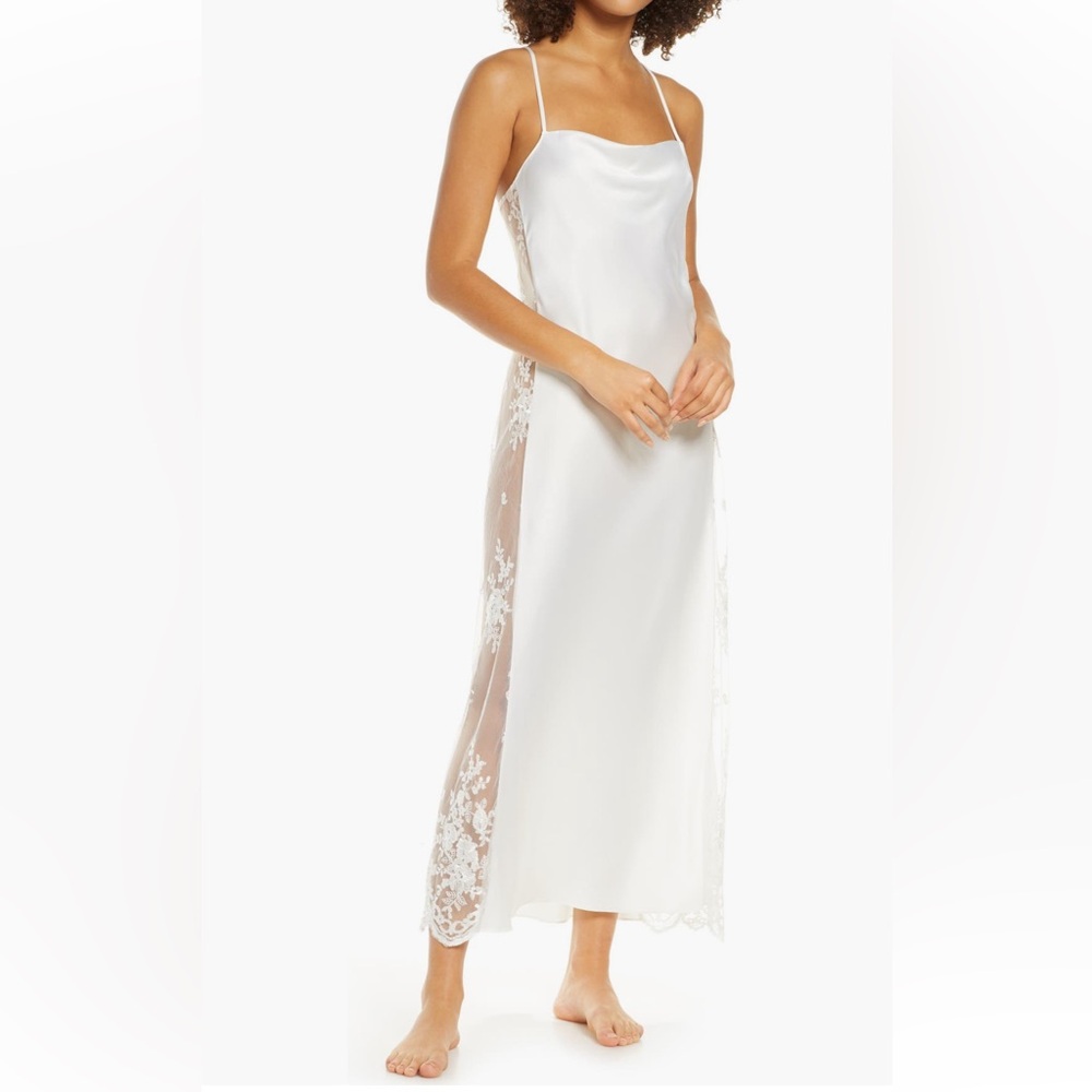 RYA Collection Darling Satin & Lace Nightgown M